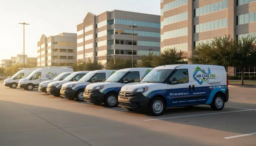 Air Care Pro fleet ready for dryer vent cleaning appointments