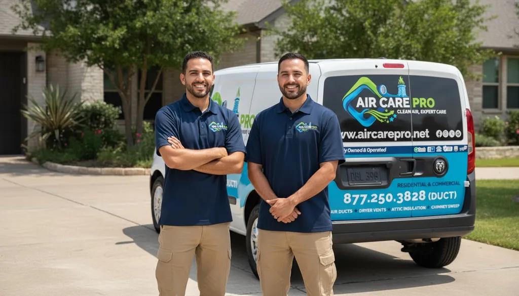 Air Care Pro owners with service vehicle